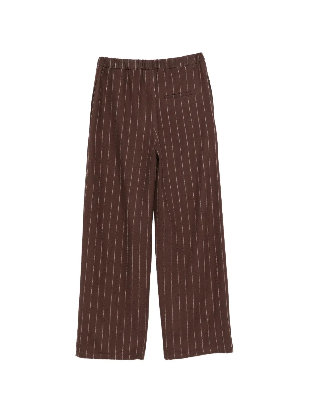 Alysi Broek met elastische taille en krijtstreep Bruin