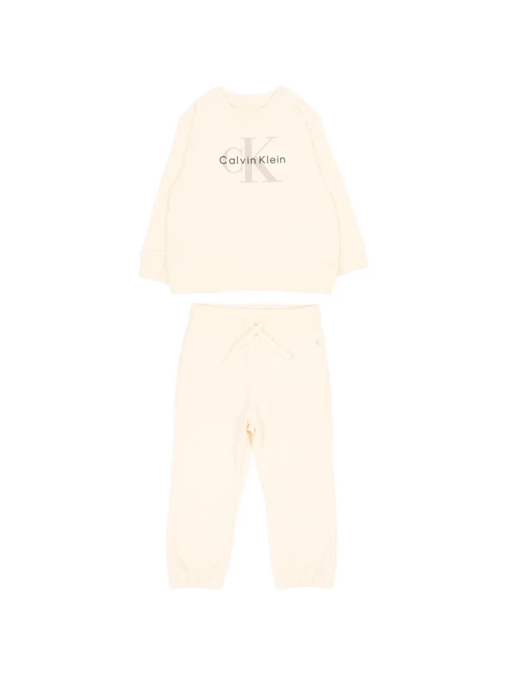 Calvin Klein Kids logo-print tracksuit set - Toni neutri