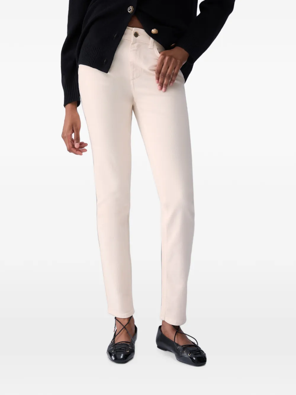 LIU JO Skinny broek met riem Beige