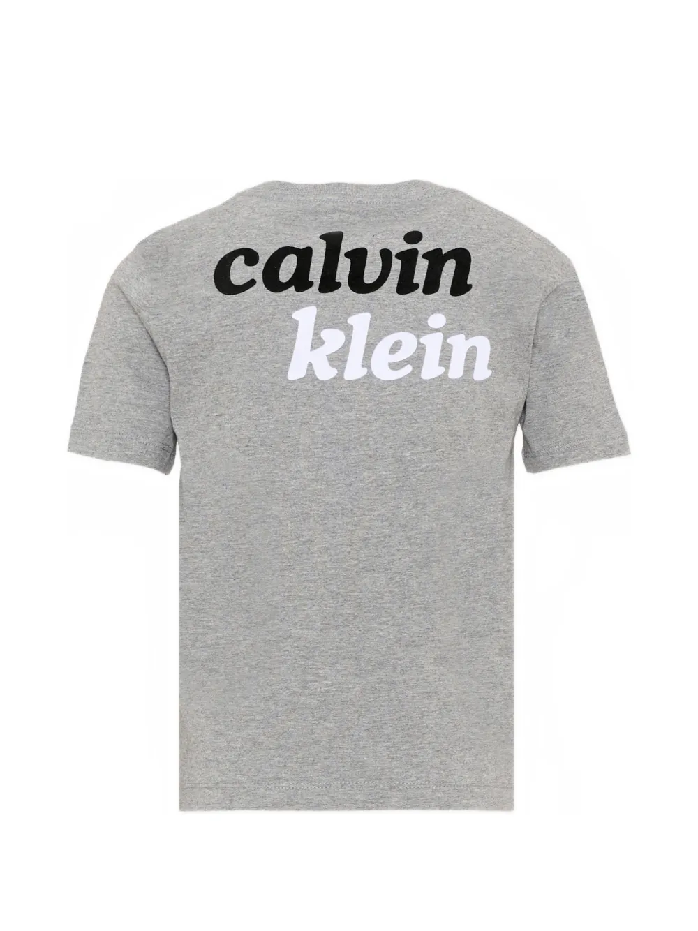 Calvin Klein Kids Katoenen T-shirt met logoprint Grijs