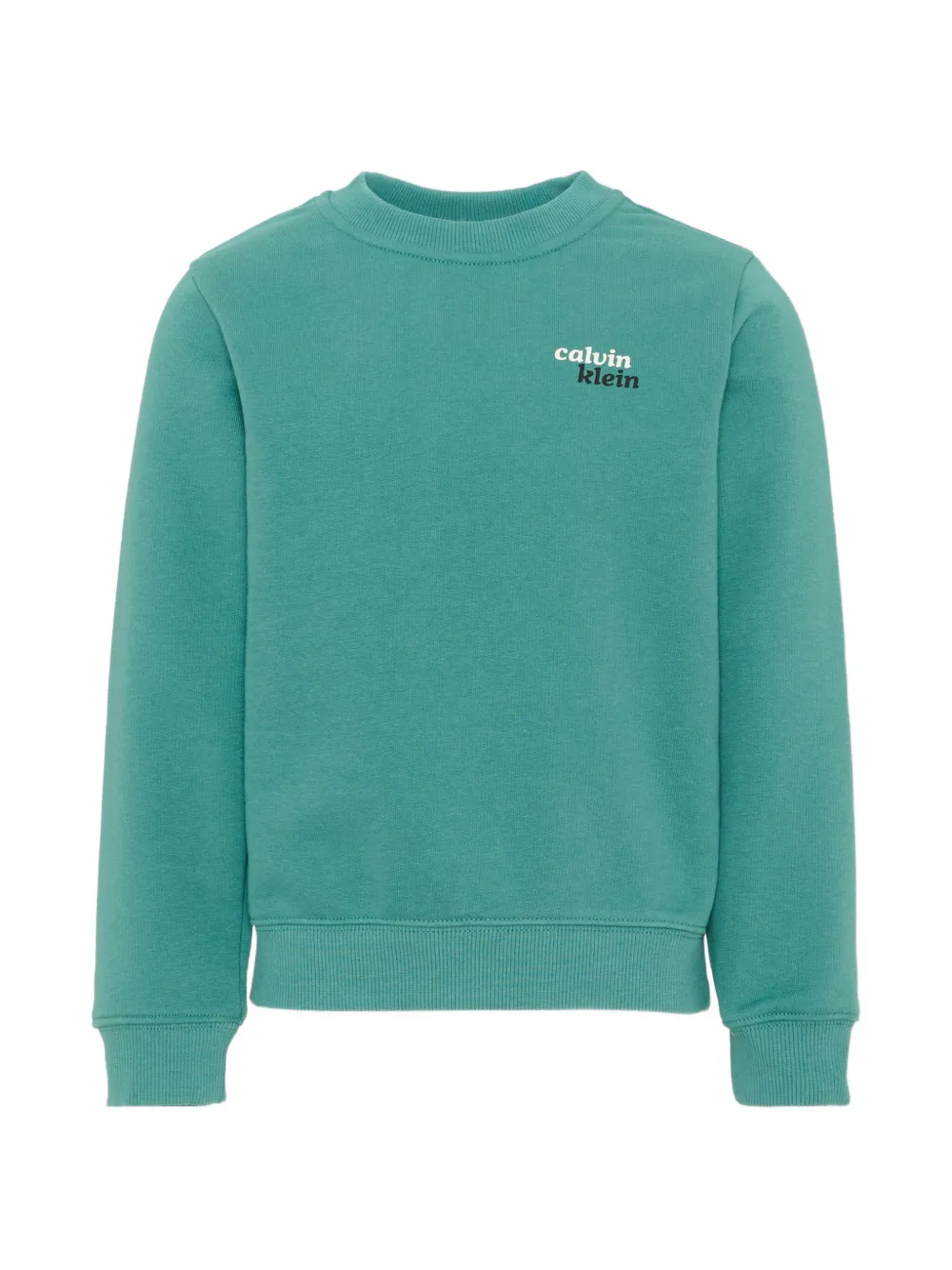 Calvin Klein Kids logo-print sweatshirt - Verde