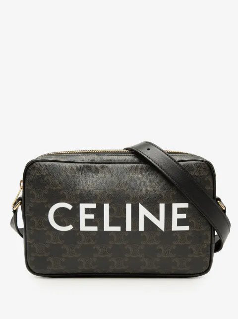 Celine Pre-Owned 2023 mittelgroße Triomphe Umhängetasche aus beschichtetem Canvas mit Logo