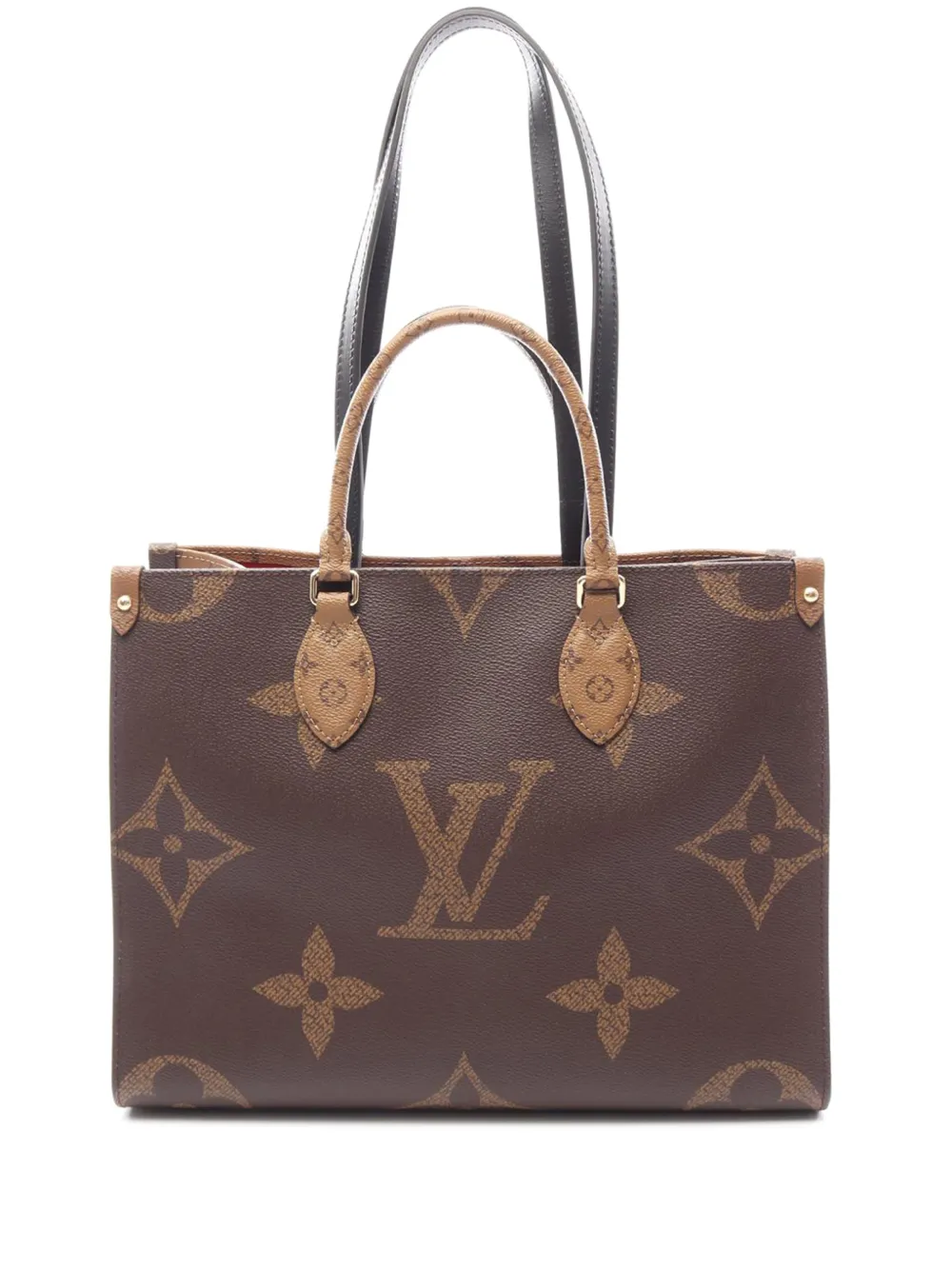 Louis Vuitton Pre-Owned 2019-2020 Monogram Reverse Giant OnTheGo MM satchel - Braun