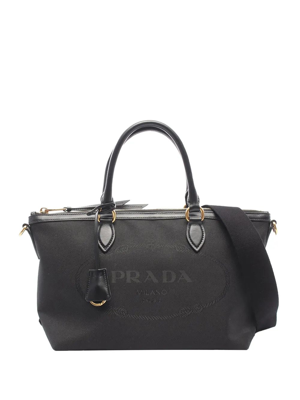 Prada Pre-Owned 2000-2010 Canvas Canapa Logo satchel - Schwarz
