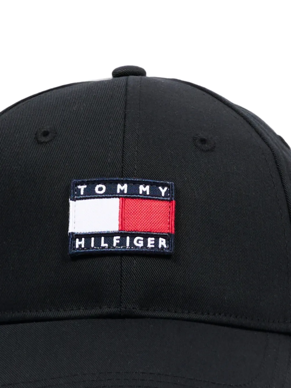 Tommy Hilfiger Junior Honkbalpet met logopatch Zwart