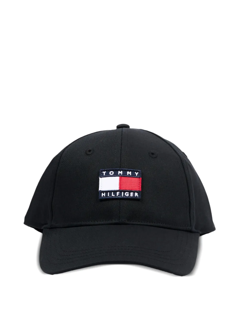 Tommy Hilfiger Junior logo-patch baseball cap - Schwarz