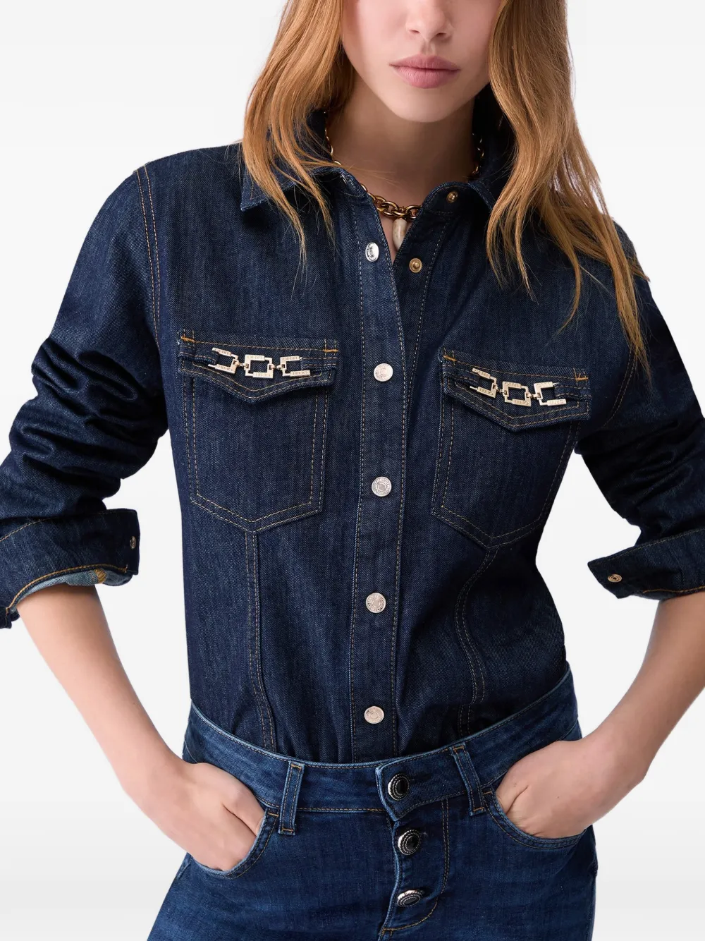 LIU JO Getailleerd shirt Blauw