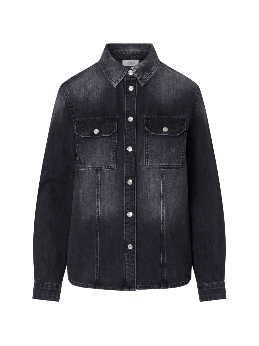LIU JO slim fit denim shirt - Nero