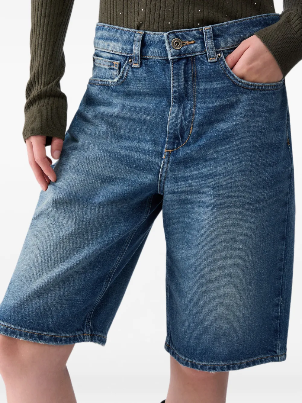 LIU JO Denim bermuda shorts Blauw