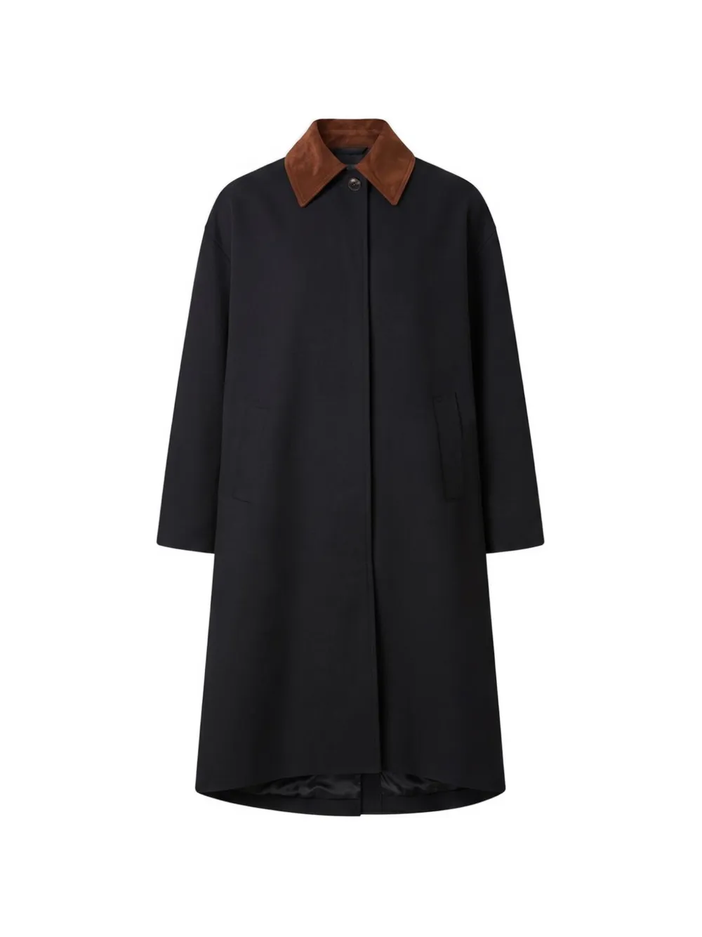 Róhe suede-collar coat - Blau