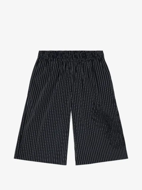 Diesel pinstripe-pattern embroidered shorts