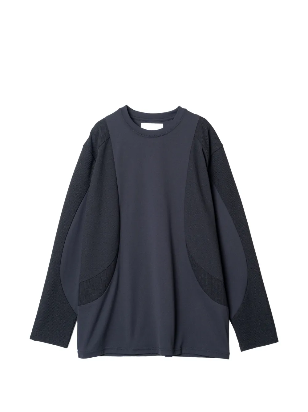 Yoshiokubo panelled long-sleeve T-shirt - Nero