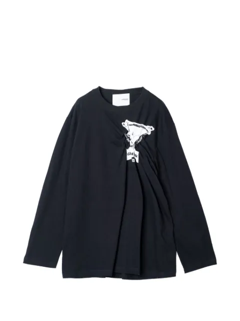 Yoshiokubo graphic-print smocked T-shirt