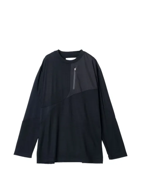 Yoshiokubo zip-pocket panelled T-shirt