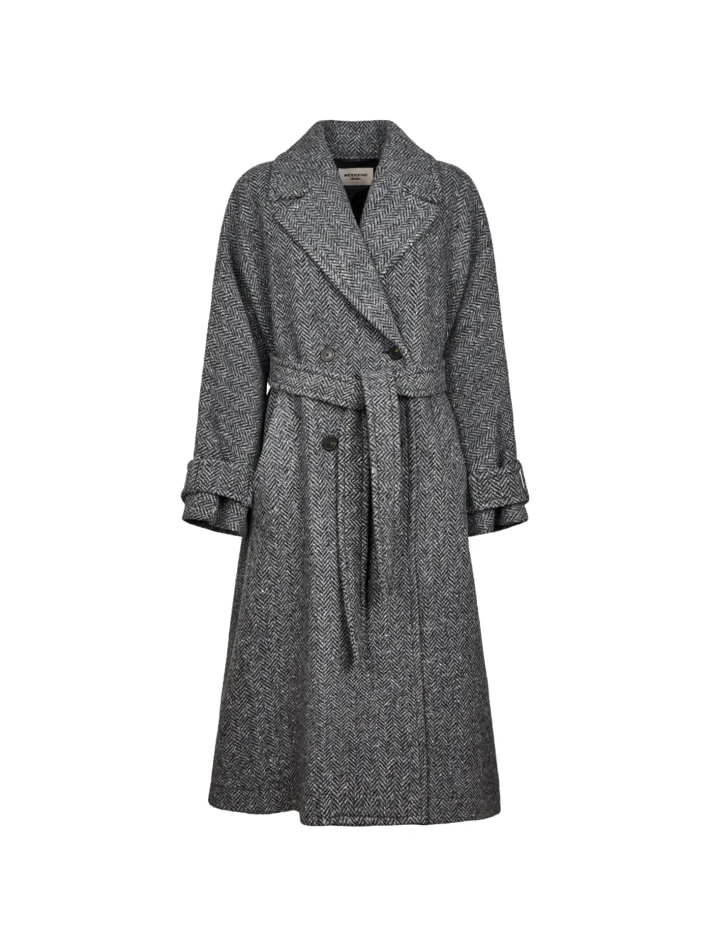 Weekend Max Mara chevron-pattern belted coat
