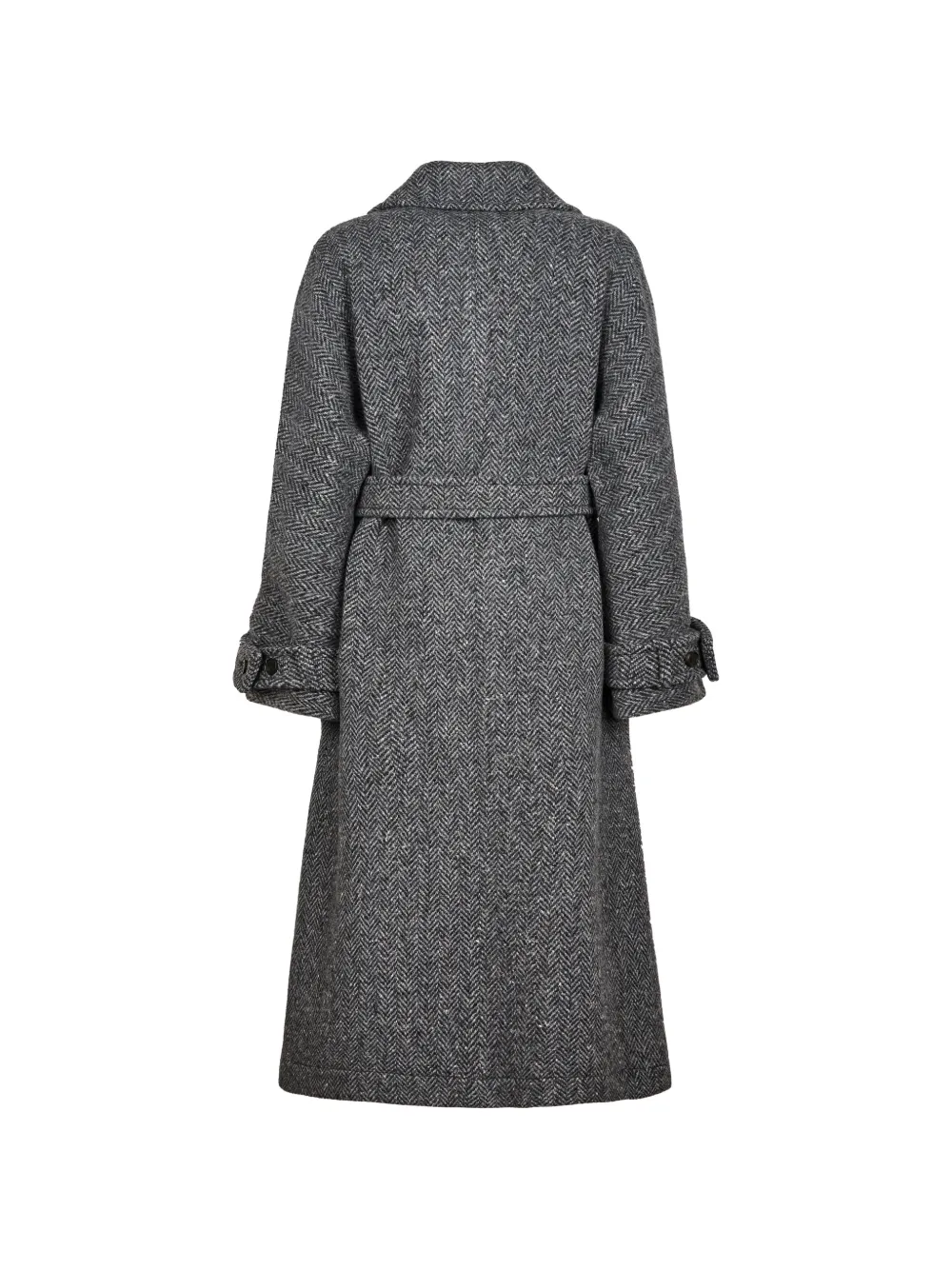 Weekend Max Mara Jas met ceintuur en chevron patroon Grijs