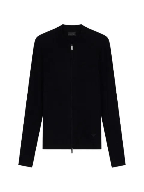 Emporio Armani virgin wool cardigan with a regular fit