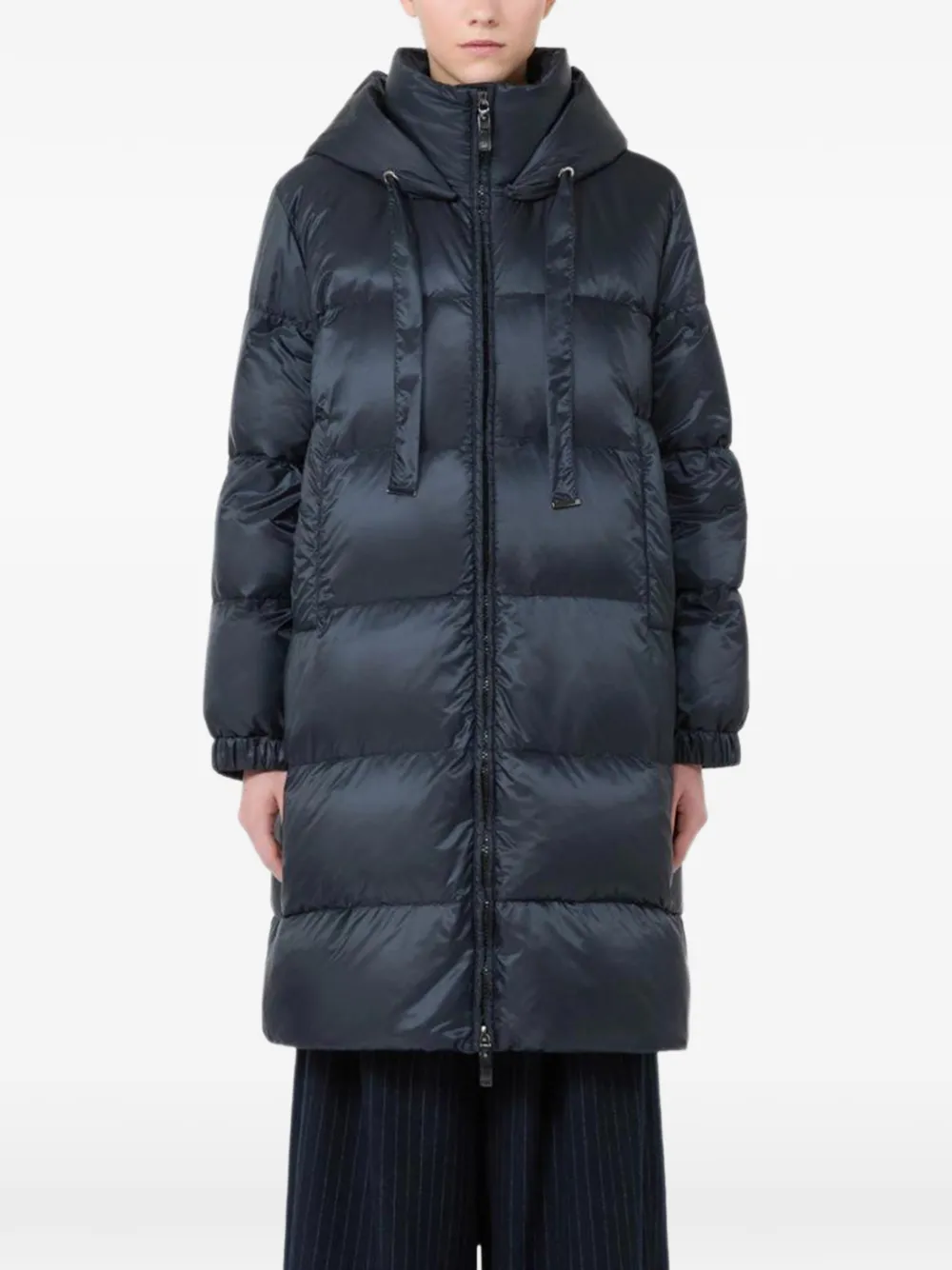 Max Mara Roomy waterafstotend gewatteerd donsjack Blauw