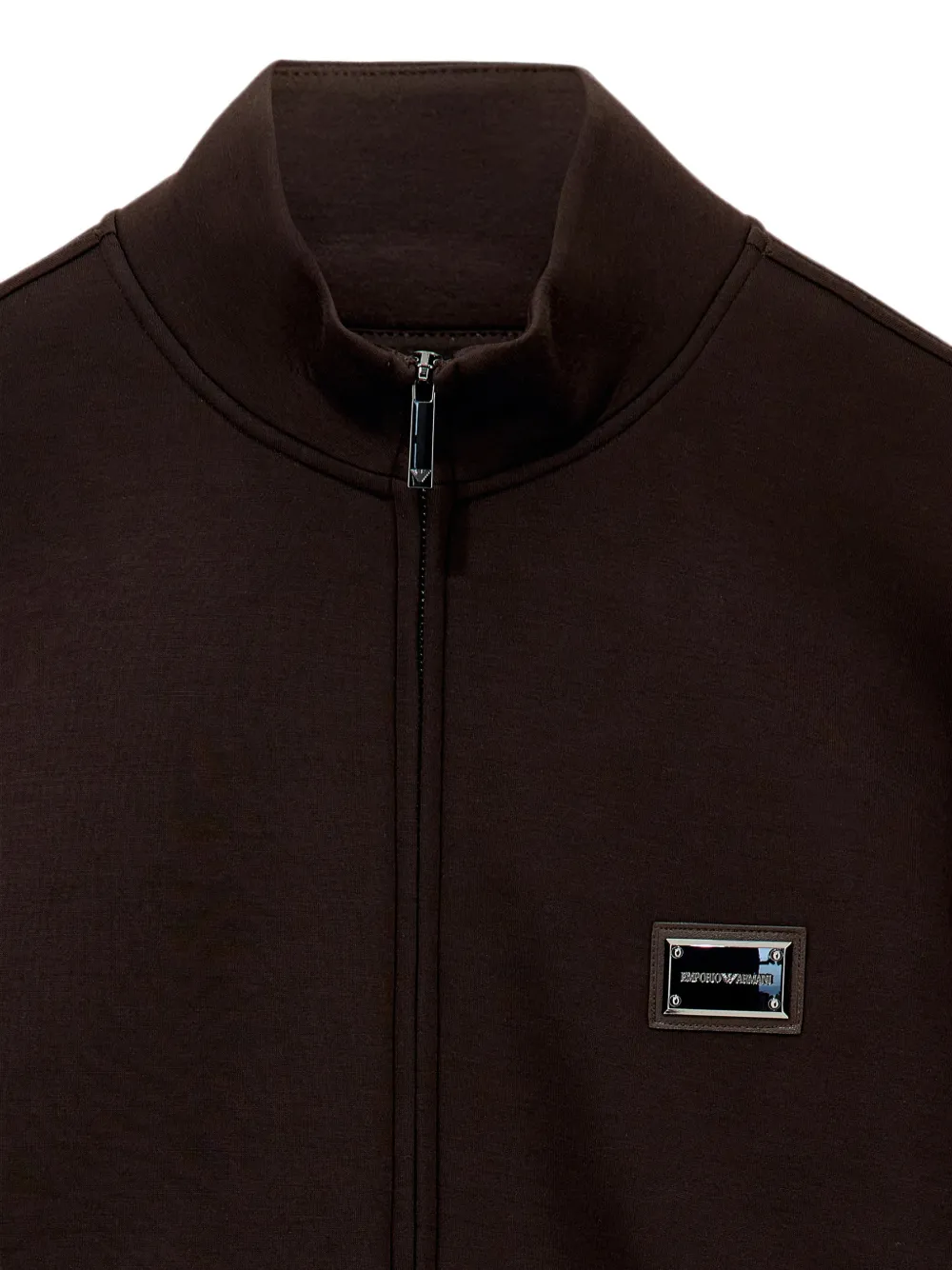 Emporio Armani Sweater met logoplakkaat Bruin