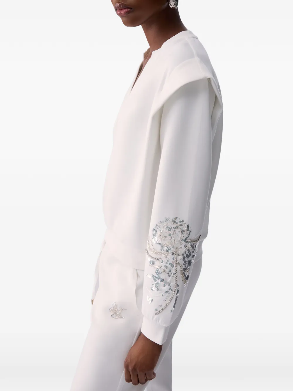 LIU JO Sweater met borduurwerk Wit