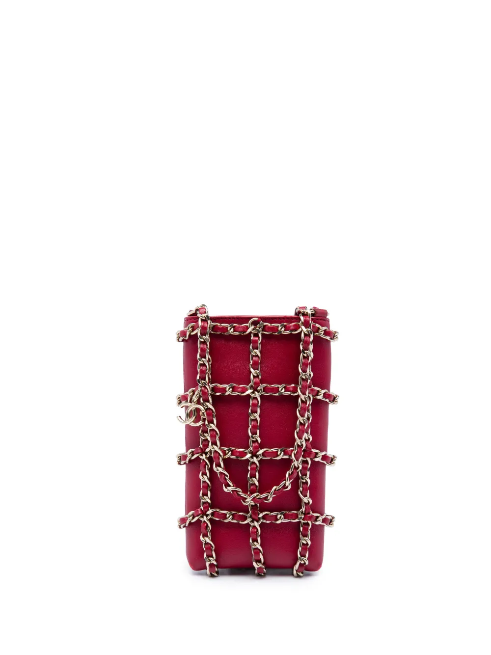 CHANEL Pre-Owned 2020 Lambskin Tech Me Out Clutch With Chain crossbody bag - Red