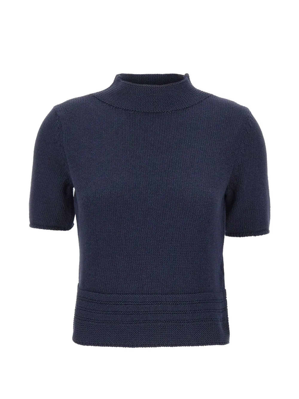 Gran Sasso braided short-sleeve sweater - Blu