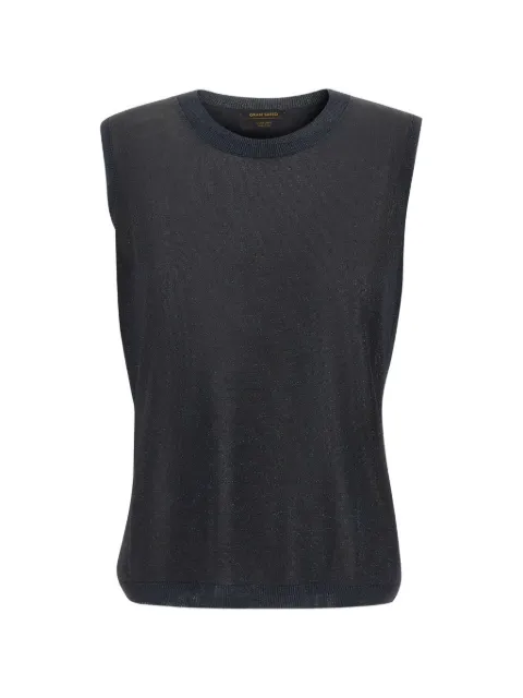 Gran Sasso lurex-knit sleeveless top