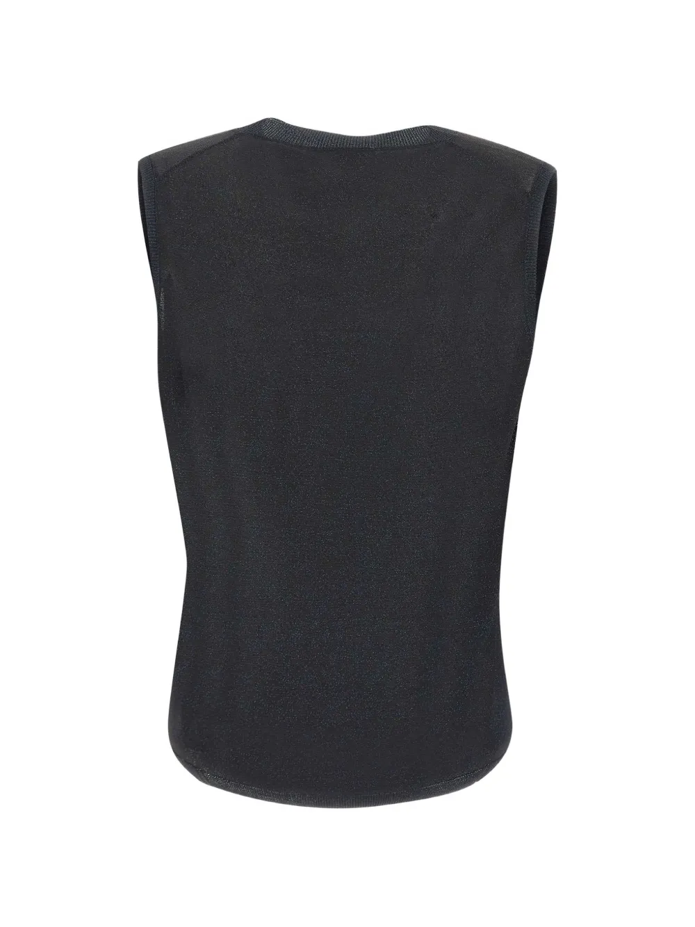 Gran Sasso Lurex gebreide mouwloze top Zwart