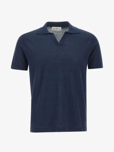 Della Ciana playera con cuello abierto y mangas cortas