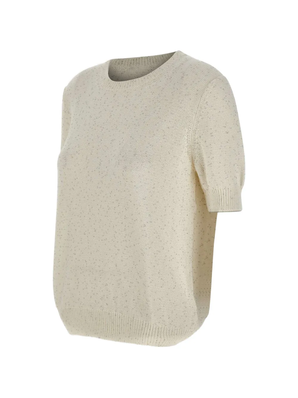 Gran Sasso Trui verfraaid met pailletten en korte mouwen Beige