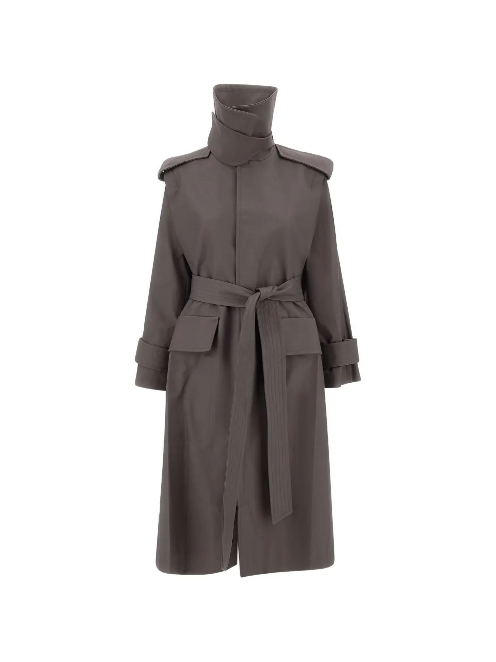 Victoria Beckham Philippa belted trench coat - Grigio
