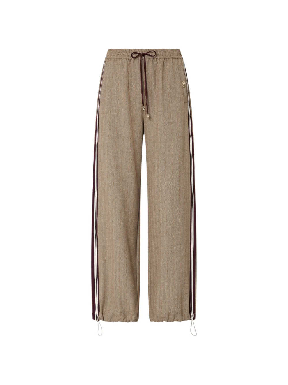 LIU JO pinstriped drawstring track pants - Nude
