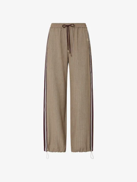 LIU JO pinstriped drawstring track pants