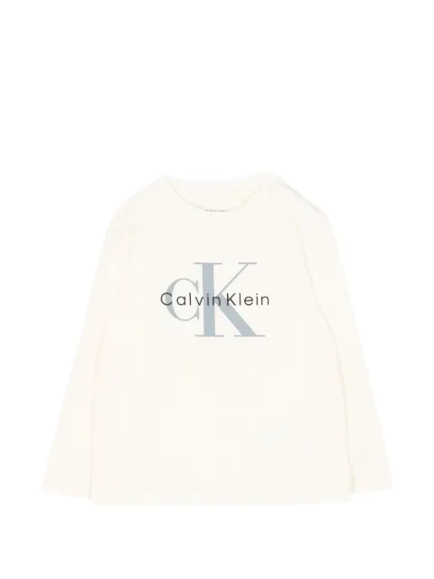 Calvin Klein Kids logo-print long-sleeve T-shirt