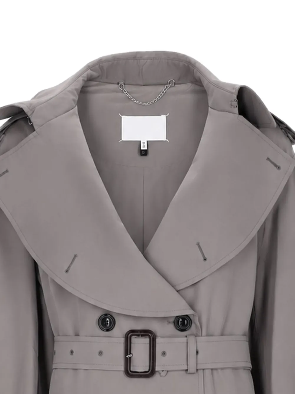 Maison Margiela Trenchcoat met dubbele rij knopen en ceintuur Grijs
