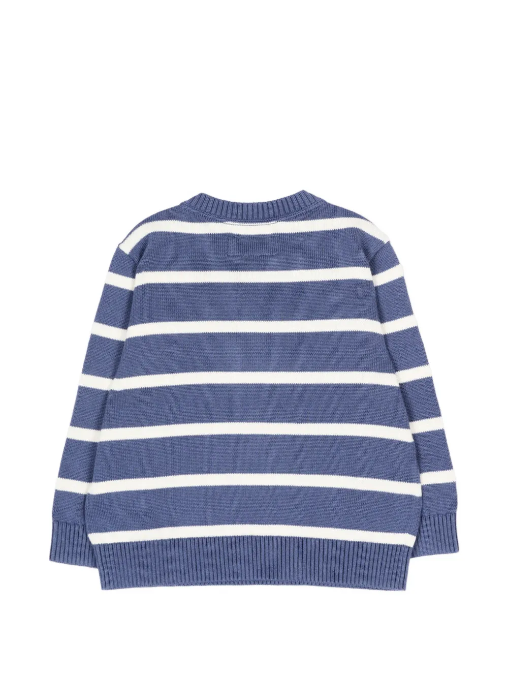 Calvin Klein Kids Gestreepte trui met knoopsluiting Blauw
