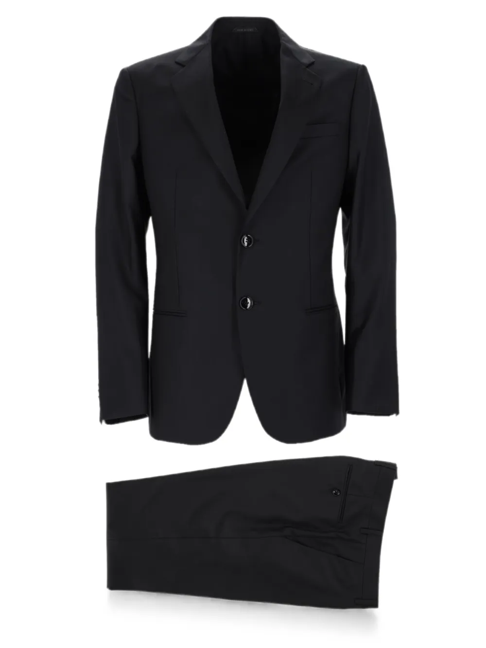 Giorgio Armani Soho pak met enkele rij knopen van wolblend Zwart