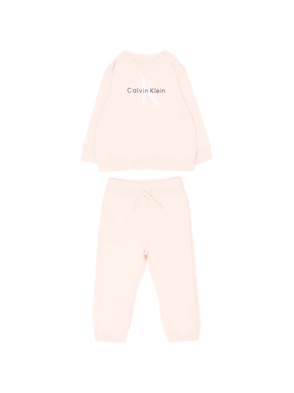 Calvin Klein Kids logo-print tracksuit set - Rosa