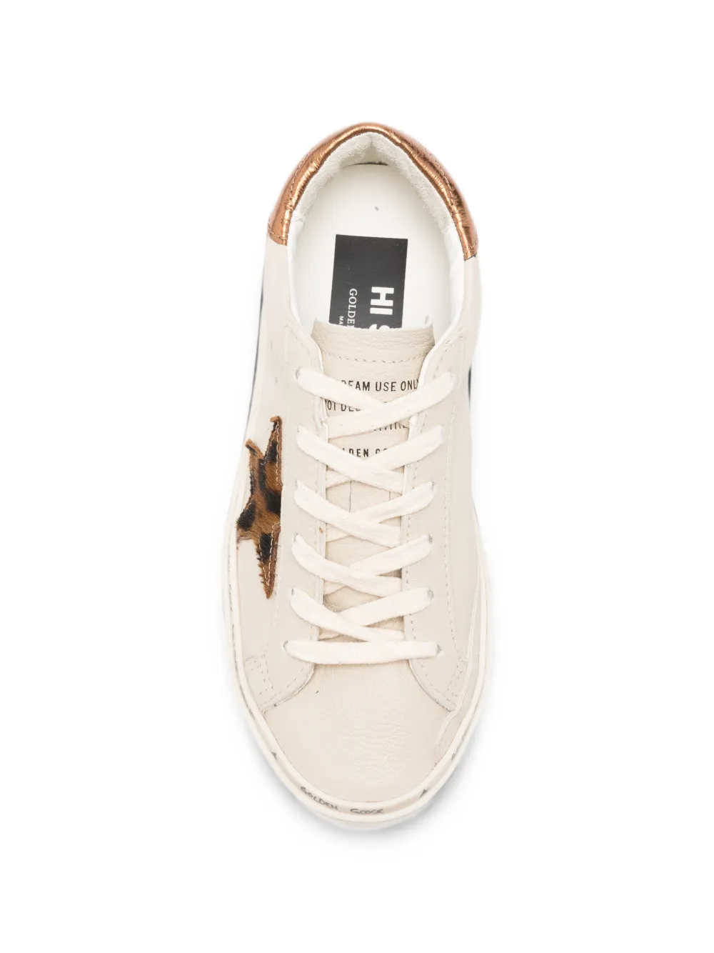Golden Goose Hi Star leopard-print sneakers Beige