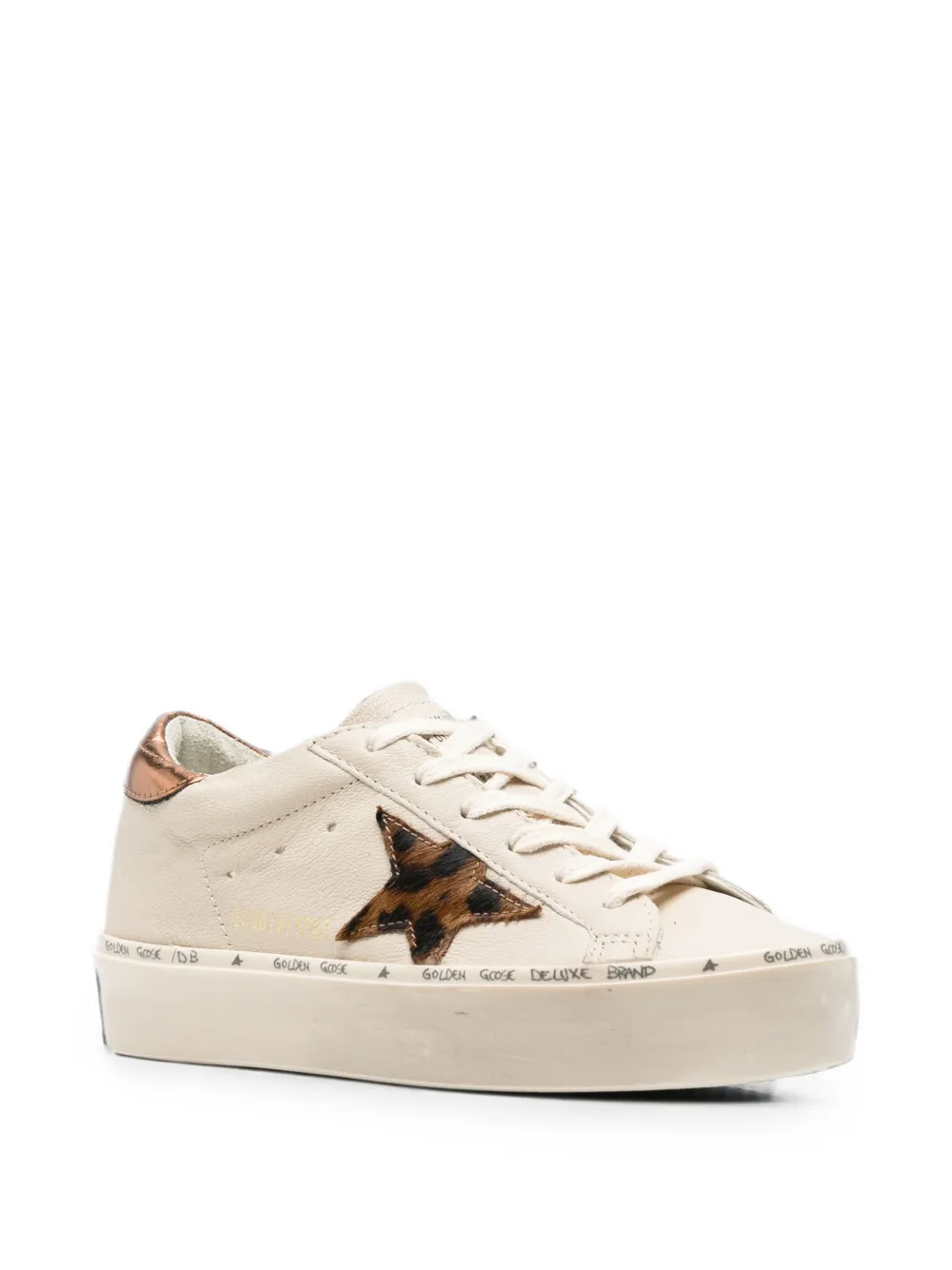 Golden Goose Hi Star leopard-print sneakers Beige
