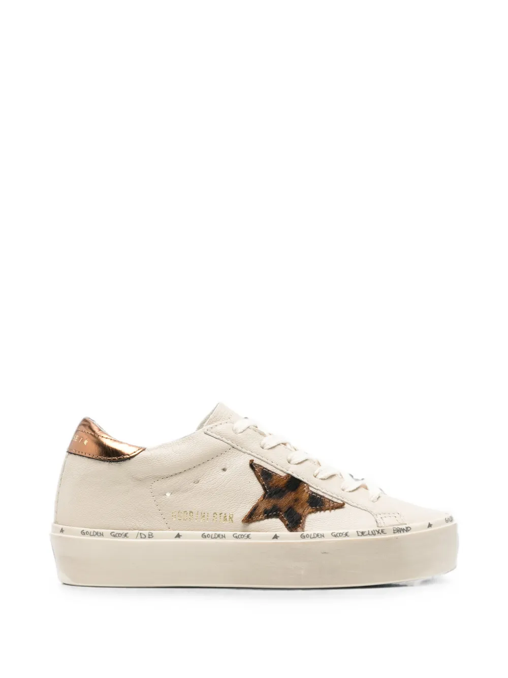 Golden Goose Hi Star leopard-print sneakers Beige