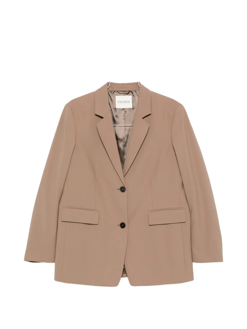 Closed single-breasted notched-lapels blazer - Toni neutri