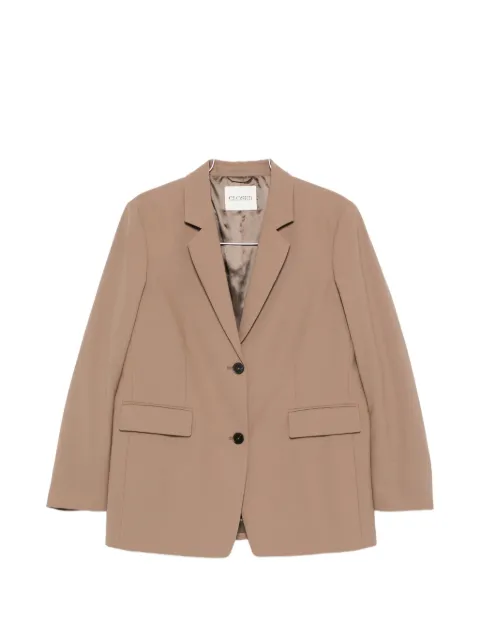 Closed single-breasted notched-lapels blazer