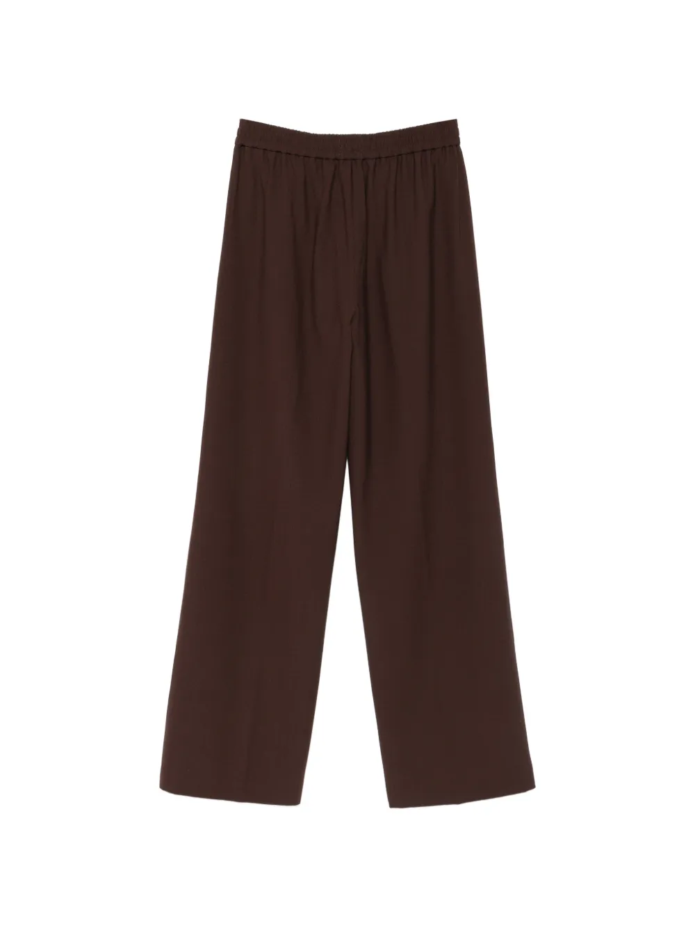 Closed Plooibroek met elastische taille Bruin