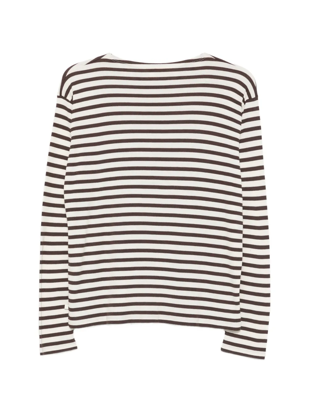 Closed T-shirt met lange mouwen Bruin