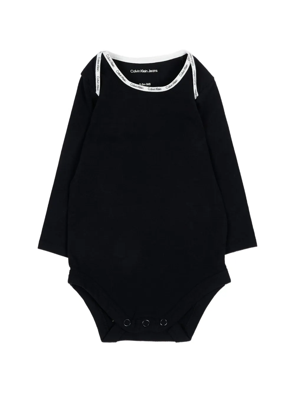 Calvin Klein Kids Romperset met logo-afwerking Zwart