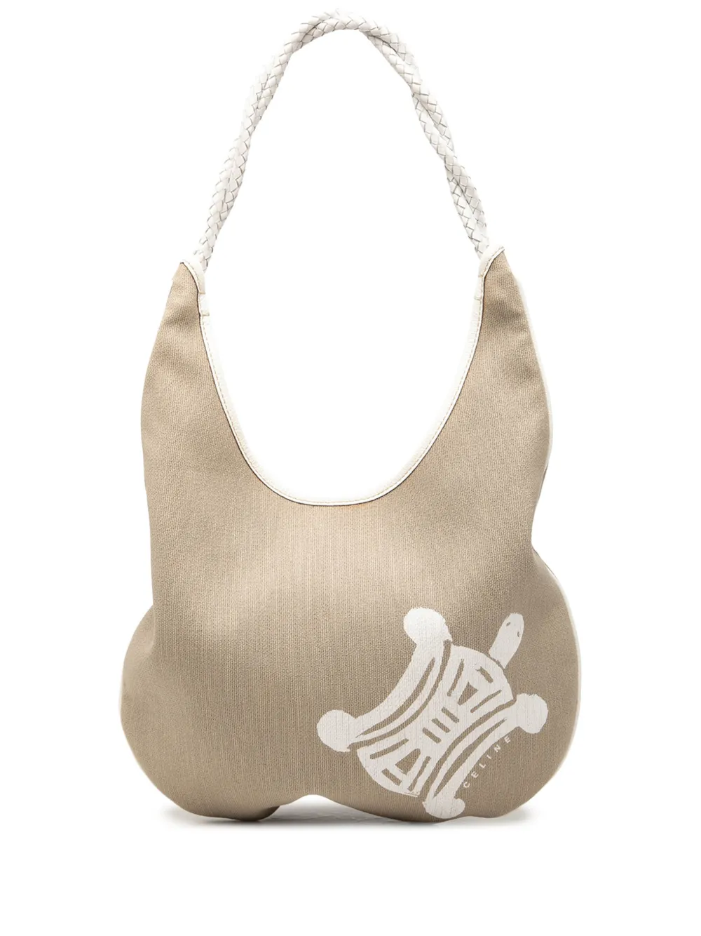 Celine Pre-Owned 2007 Canvas Turtle hobo bag - White