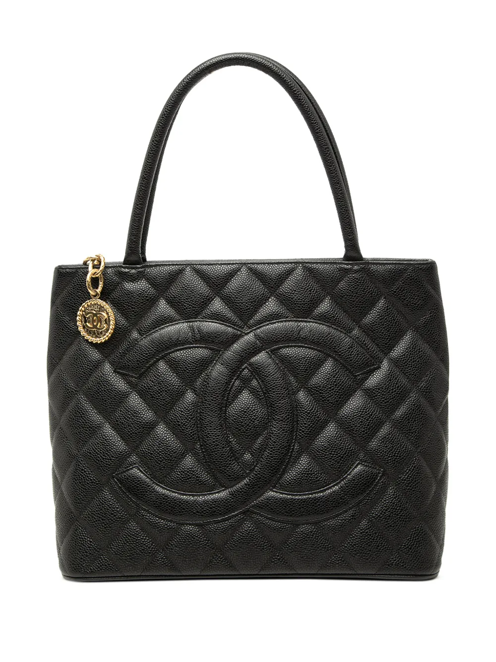 CHANEL Pre-Owned 2003-2004 Caviar Medallion tote bag - Black