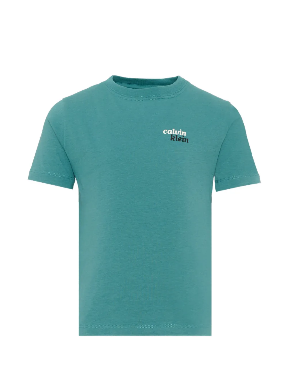 Calvin Klein Kids logo-print cotton T-shirt - Verde