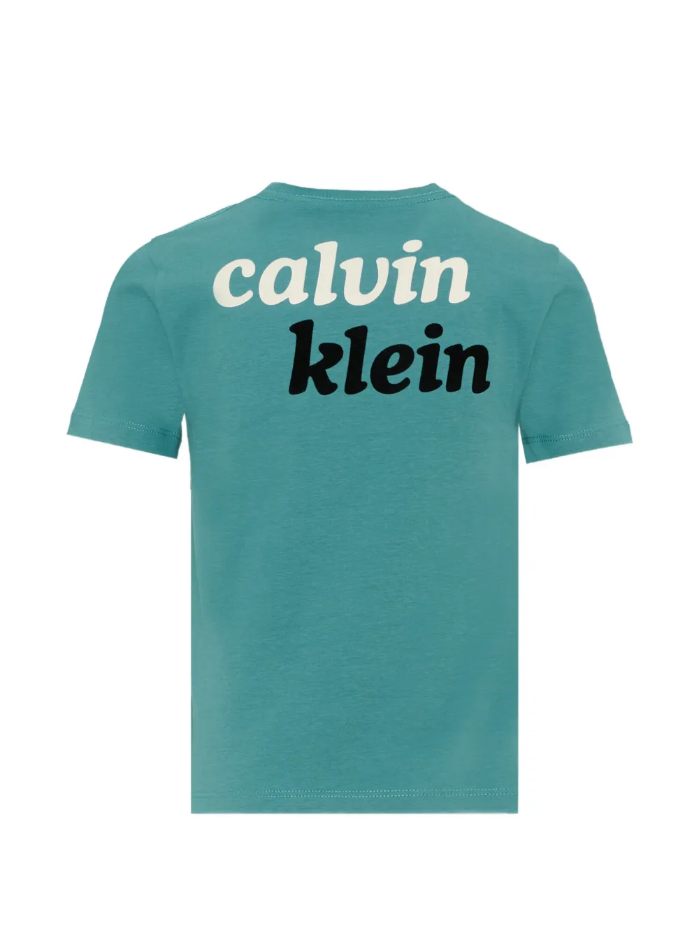 Calvin Klein Kids Katoenen T-shirt met logoprint Groen